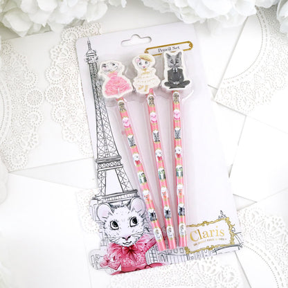Claris Pencil Set with Eraser Toppers