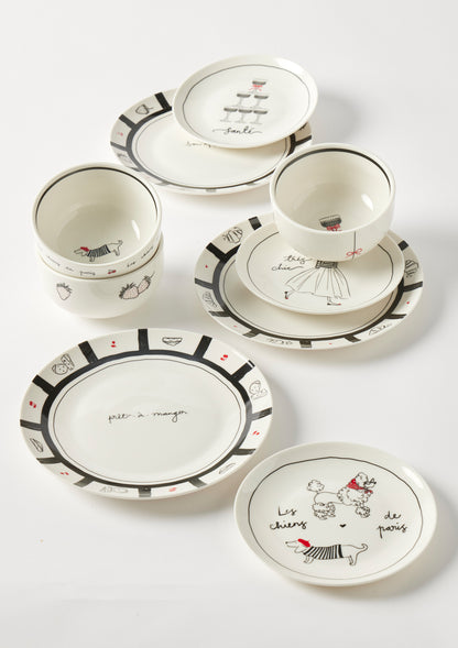 Bistro Blanc Petite Bowl 3 Asst Designs