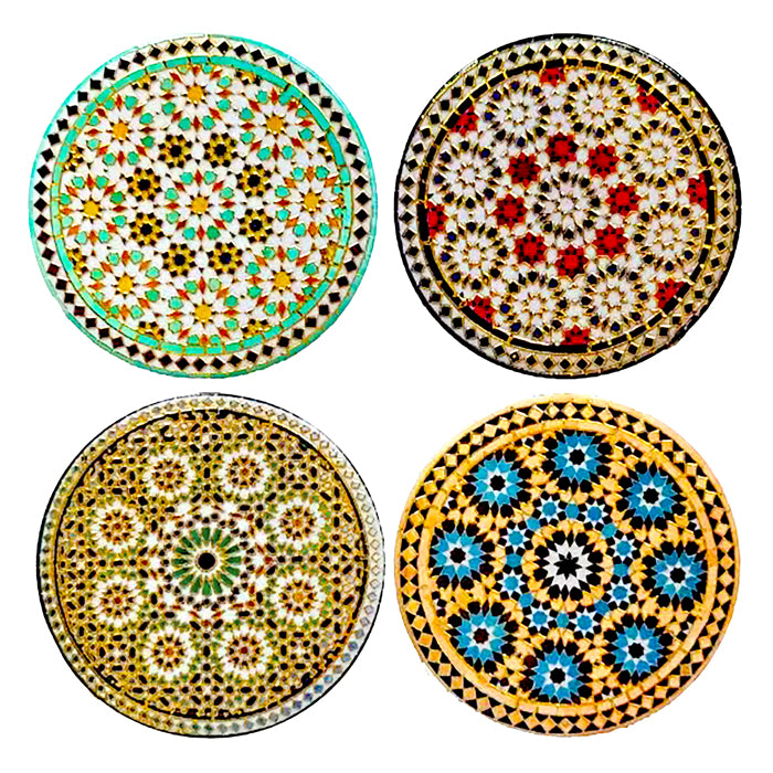 Elbaz Ceramic Floral Coaster Set of 4