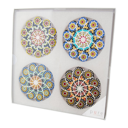 Hepburn Ceramic Flower Coaster Set of 4