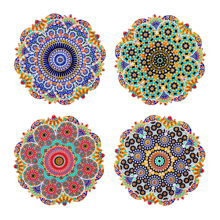 Hepburn Ceramic Sun Shape Coaster Set of 4