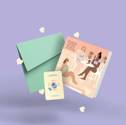 Papernest Let's Eat Pizza And Drink Cocktails Card