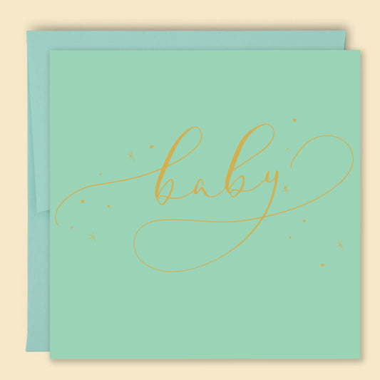 Papernest Baby Constellations Card Mint Green
