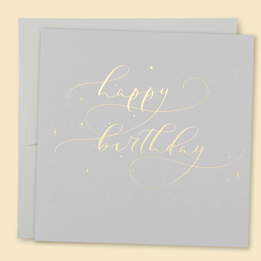 Papernest Happy Birthday Constellations Card - Grey