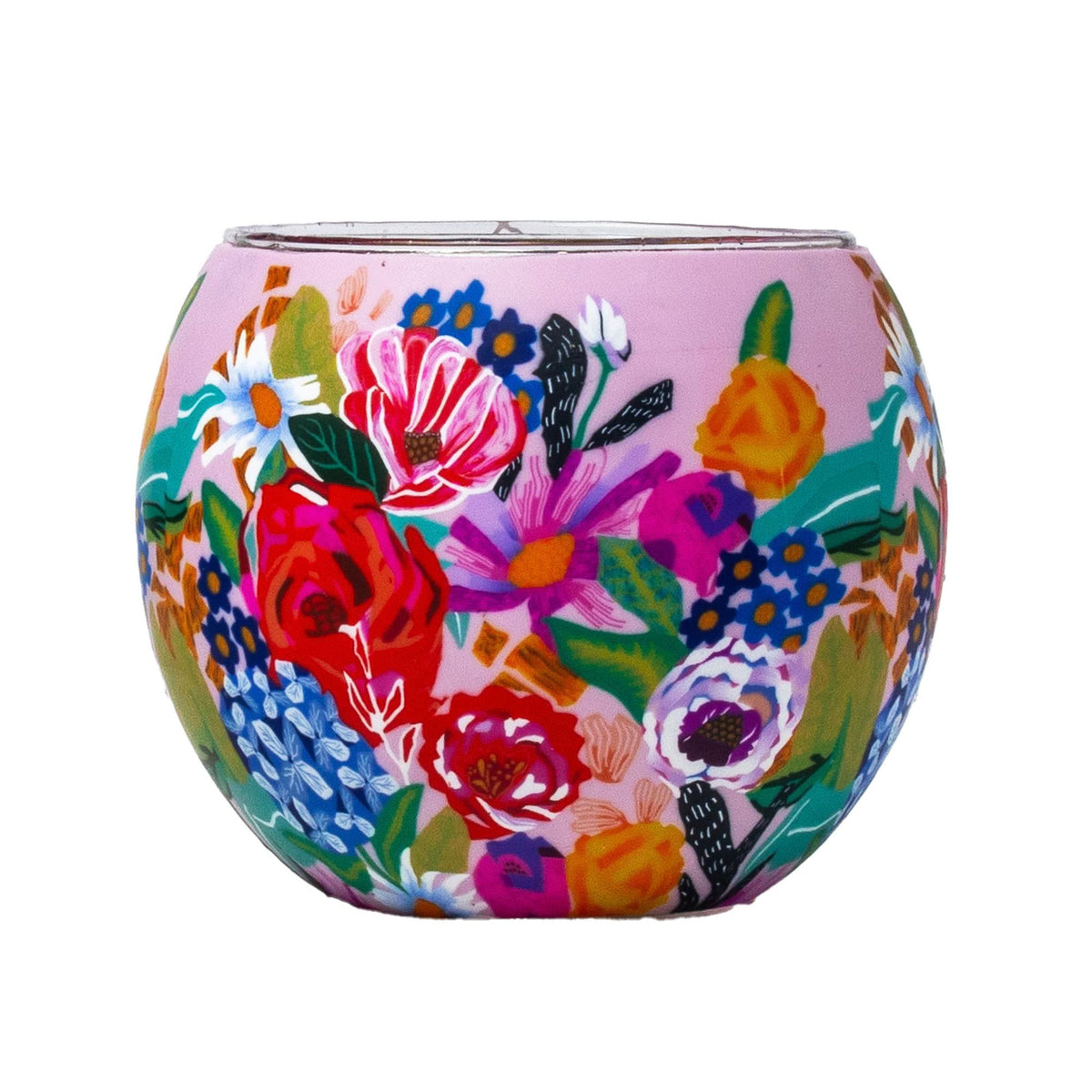 Diesel & Dutch Wildflowers Glass Tealight Candle Holder