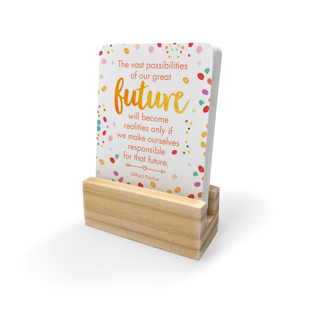 Positive Thoughts - 24 Inspirational Affirmation Cards + Stand