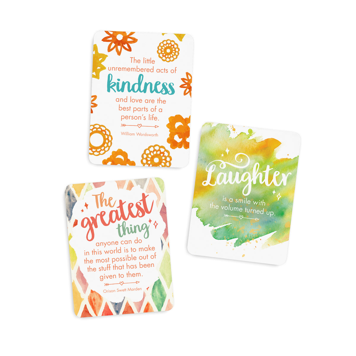 Positive Thoughts - 24 Inspirational Affirmation Cards + Stand