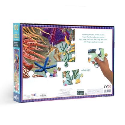 eeBoo 100 Pc Puzzle - Seahorses, Sea Stars & Sea Slugs