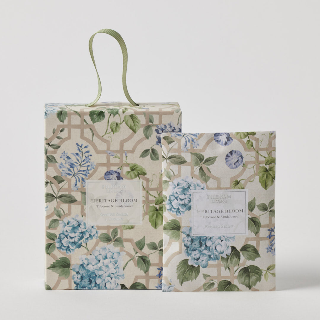 Heritage Bloom Scented Mini Sachets Set of 4 - Tuberose & Sandalwood