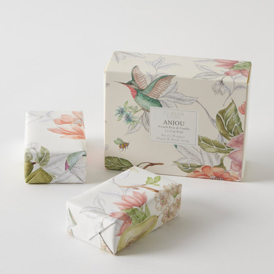 Anjou Scented Soap Gift Set of 2 - French Pear & Vanilla