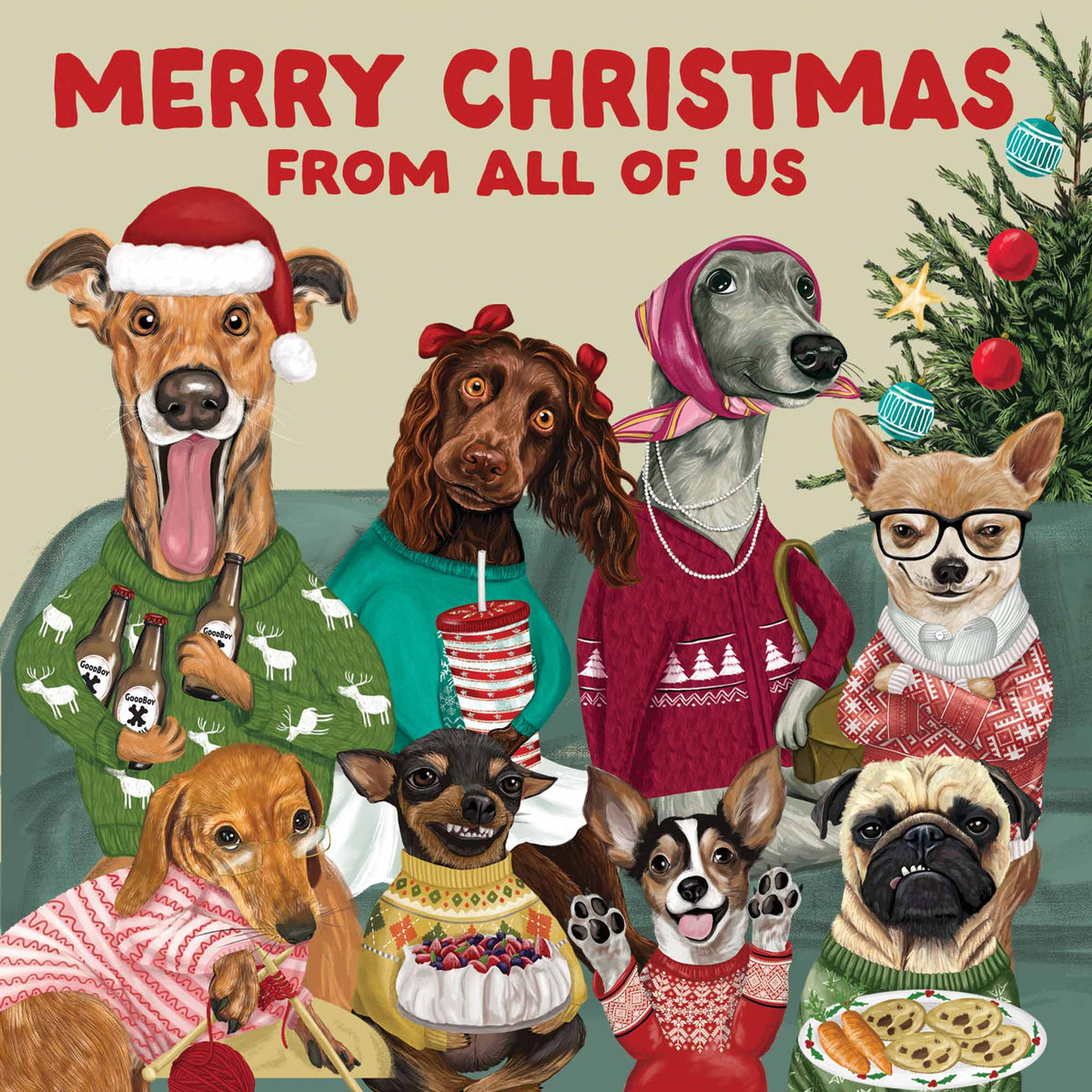 Greeting Card Family Portrait Xmas