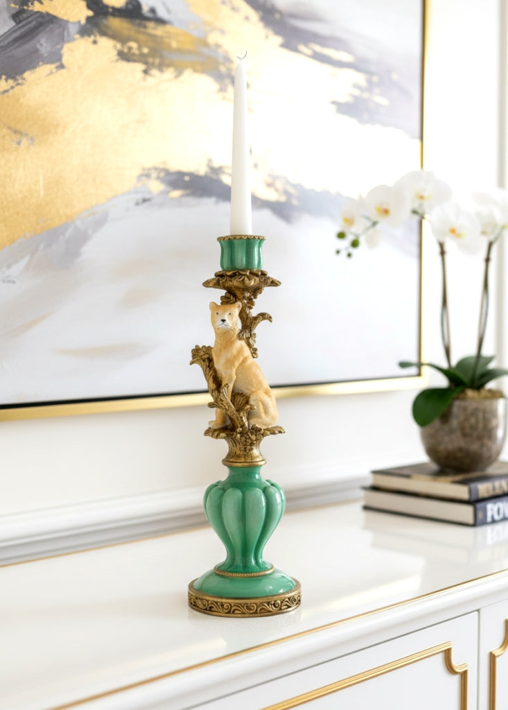 Christiana Regal Lioness Candle Holder 34cm