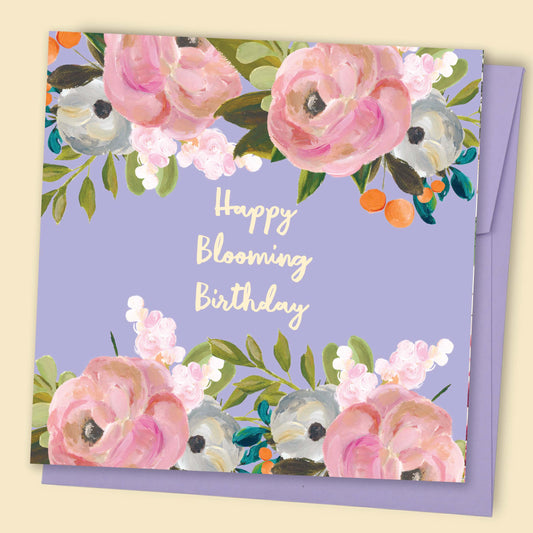 Papernest Happy Blooming Birthday Card - Purple