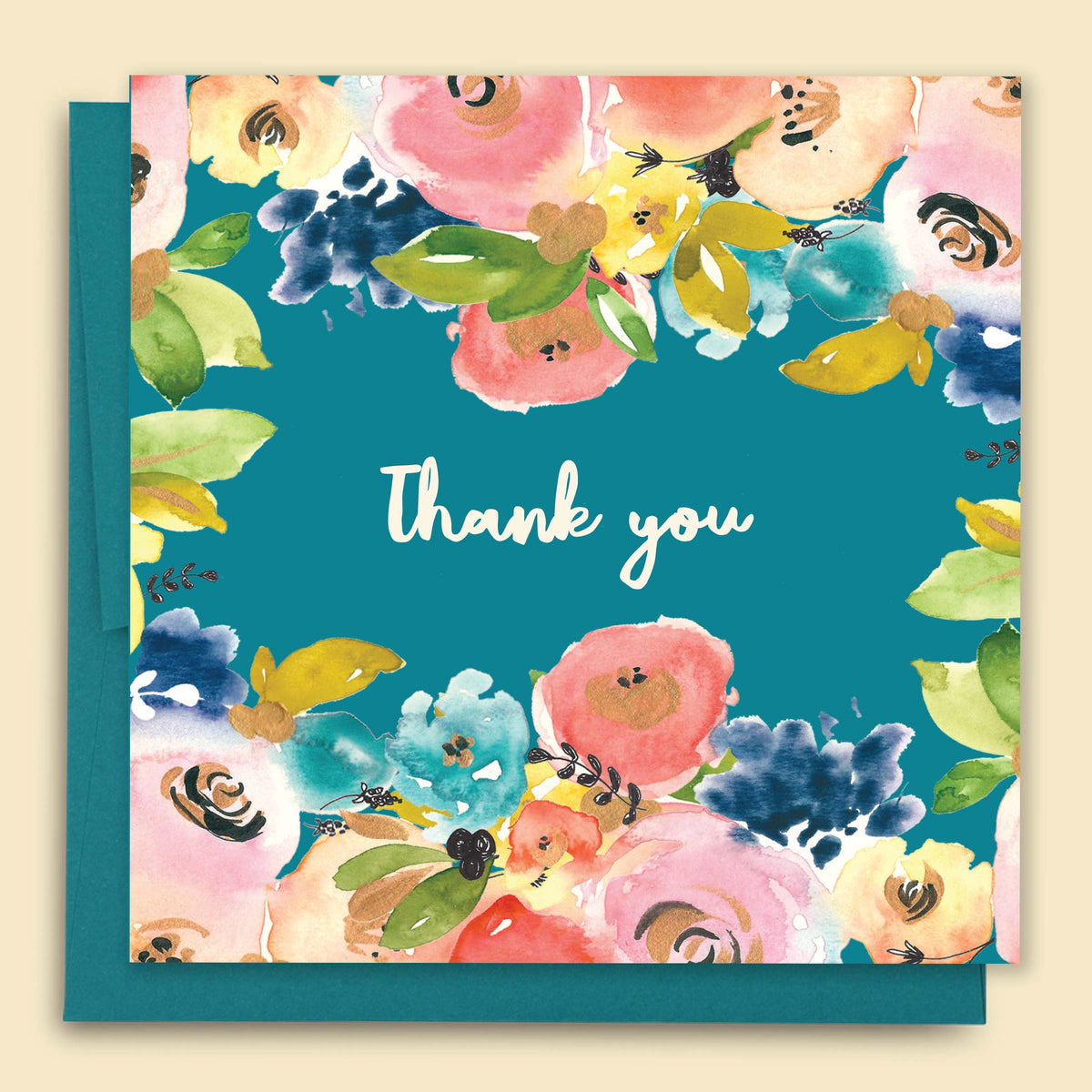 Papernest Thank you Pagoda Floral Card - Blue