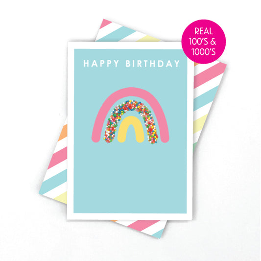 Candle Bark Freckle Rainbow Card