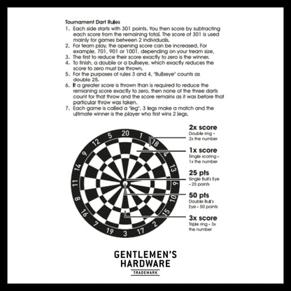 Gentlemen's Hardware Magnetic Dartboard Roll