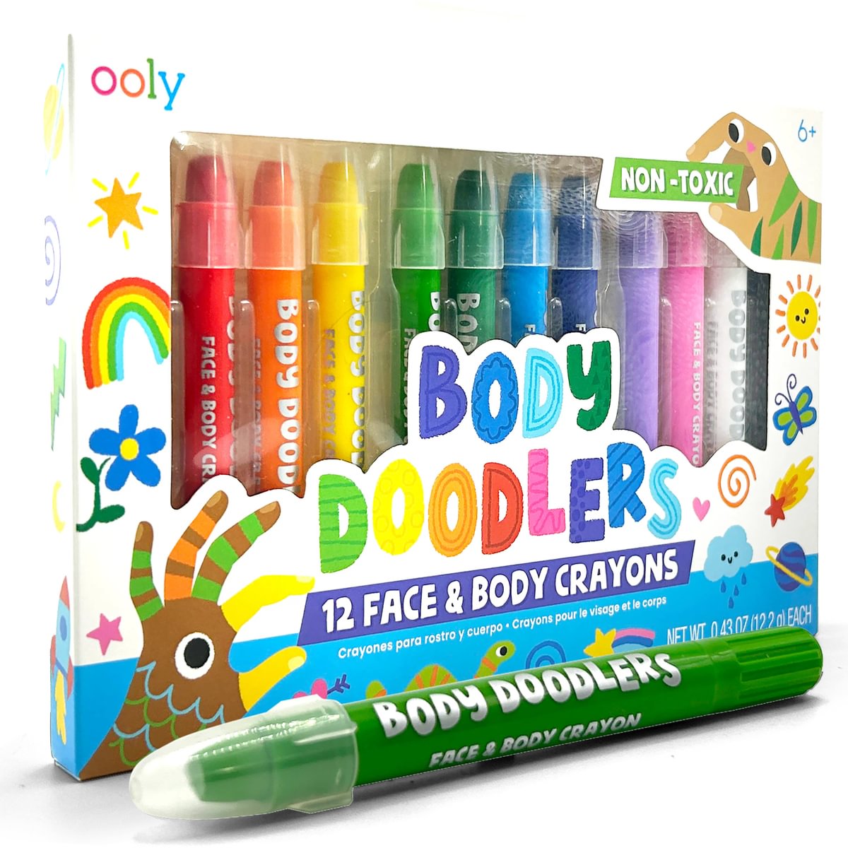 Ooly Body Doodlers Markers - Set of 12
