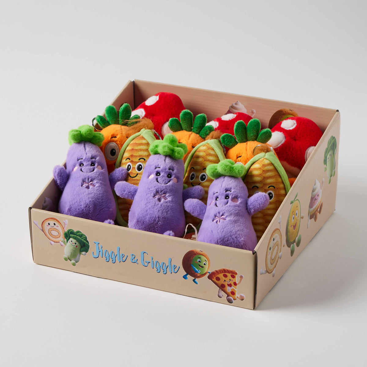 Jiggle & Giggle Munchettes Plush Veggie Keychain
