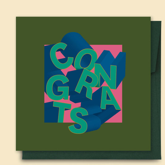 Papernest Dimensional Congrats Green Card