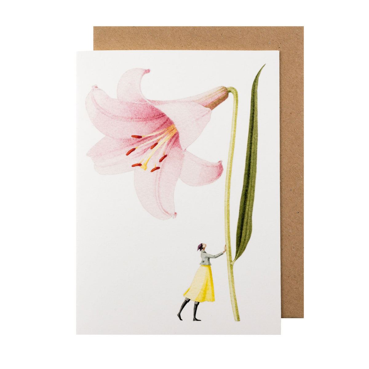 Laura Stoddart Pink Lily Greeting Card