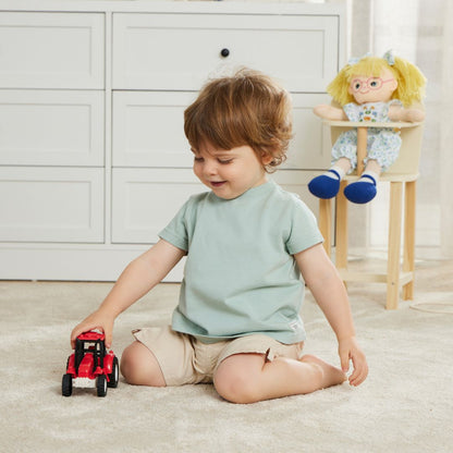 Jiggle & Giggle Bioplastic Farm Tractor 3 Asst Colours