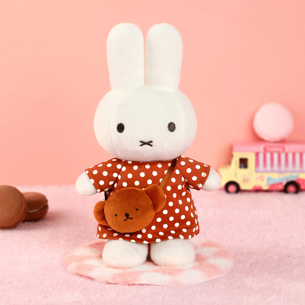 Soft Toy: Miffy Polka Dot Dress with Boris Bag Plush 24cm