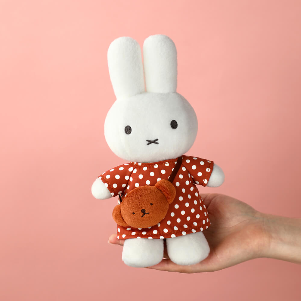 Soft Toy: Miffy Polka Dot Dress with Boris Bag Plush 24cm