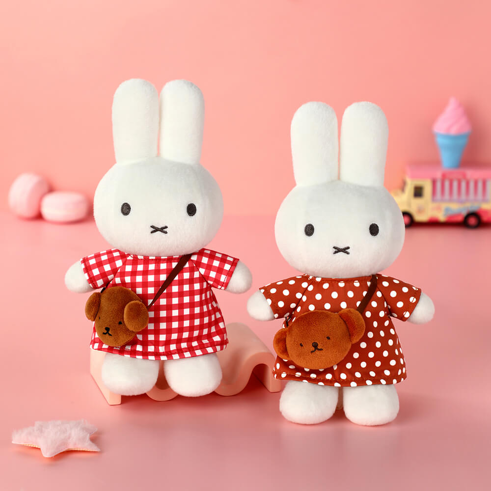 Soft Toy: Miffy Polka Dot Dress with Boris Bag Plush 24cm