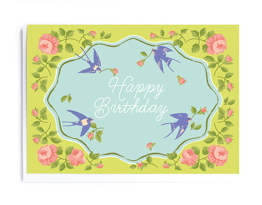 Noi Publishing Blue Swallows Card