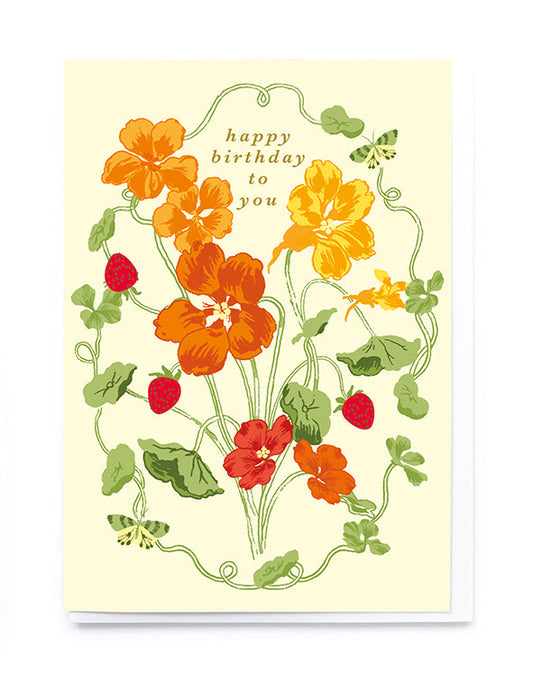 Noi Publishing Nasturtiums & Strawberries Card