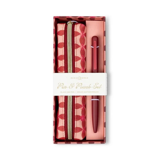 DesignWorks Ink Pen & Pouch Set - Pinwheel Pink