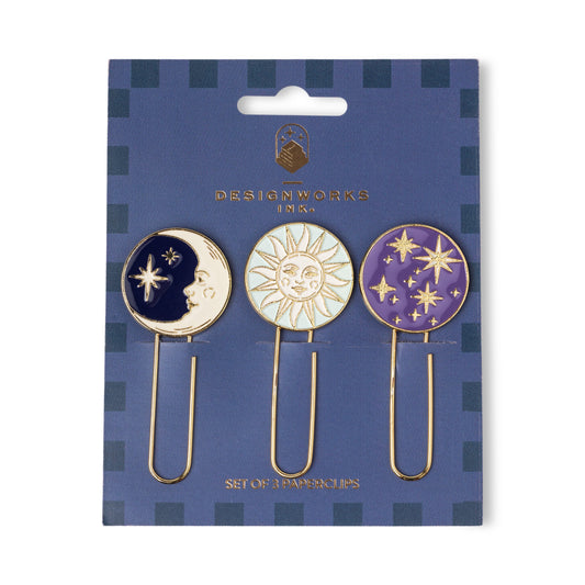 DesignWorks Ink Set of 3 Paperclips - Celestial