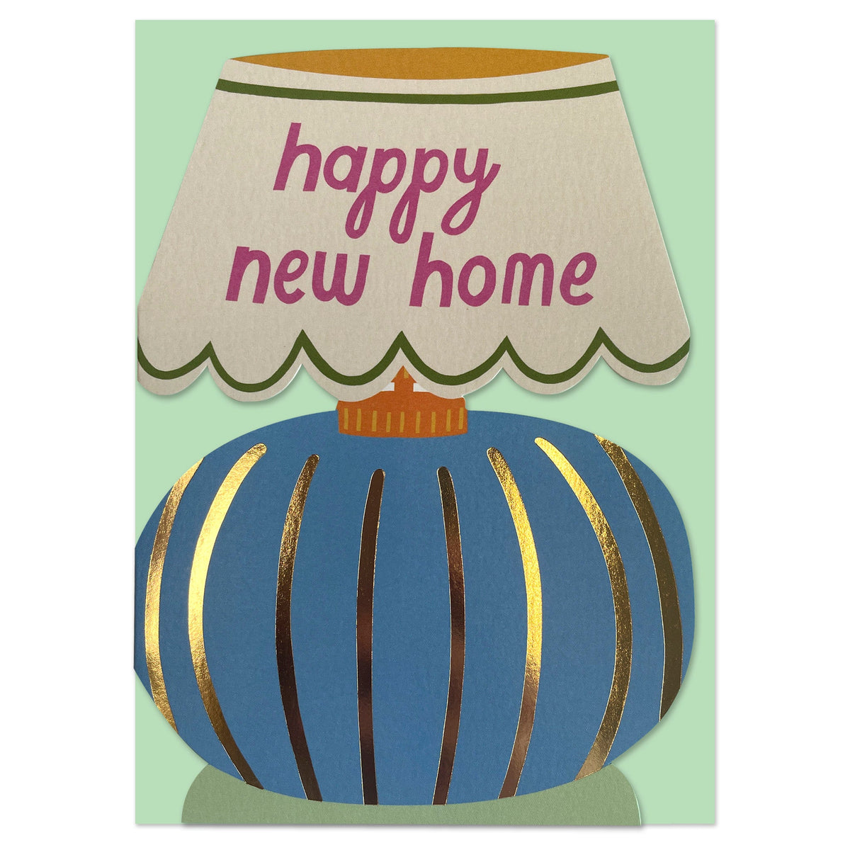 Raspberry Blossom Happy New Home Lamp Card (Brightside)