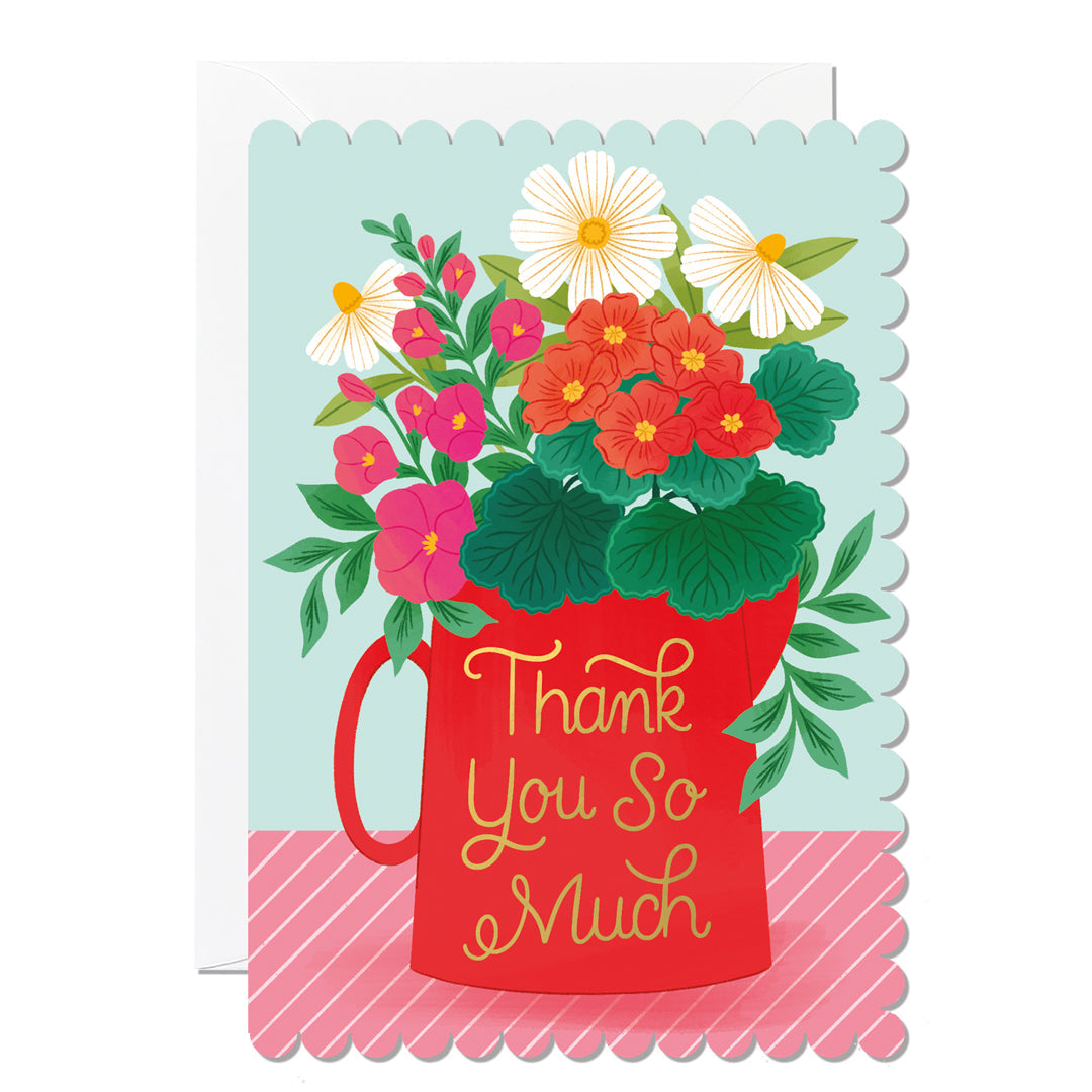Ricicle Cards Thank You So Much Vase Card