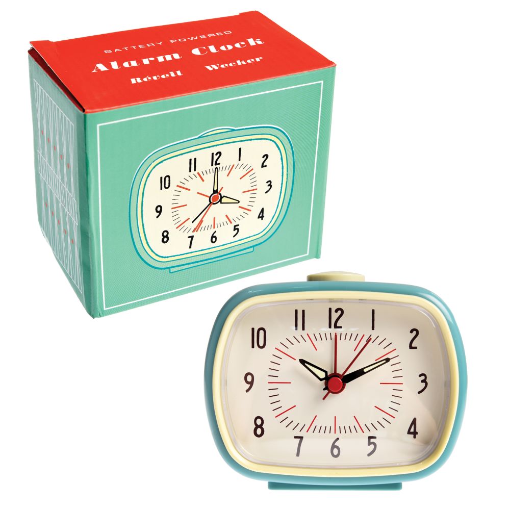 Rex London Retro Alarm Clock - Blue