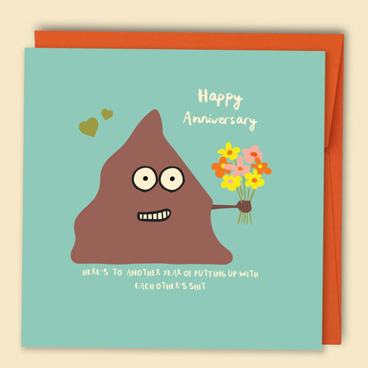 Papernest Happy Anniversary. Still Putting Up With Each Other's Shit Card