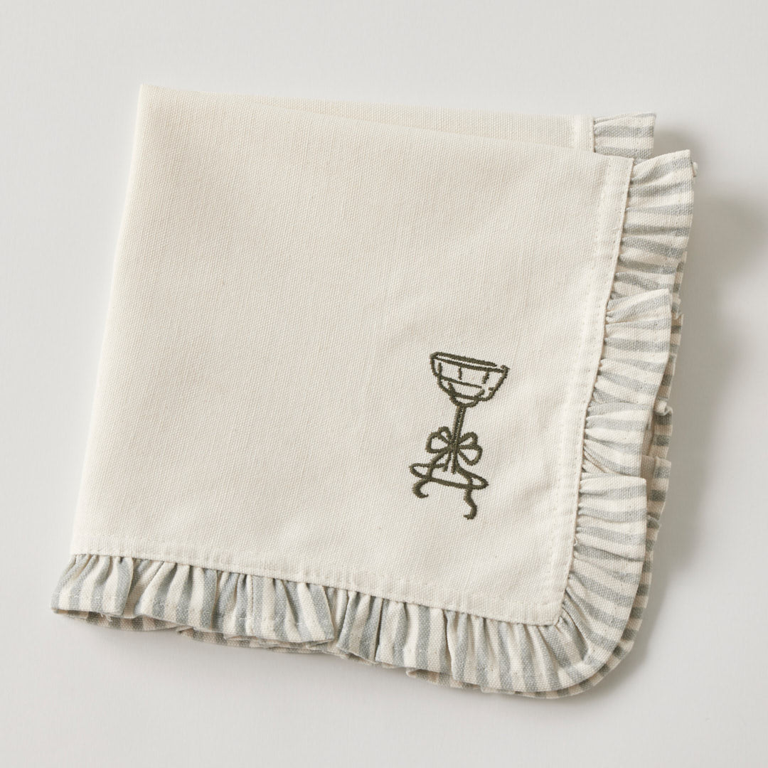 Le Bistrot Embroidered Napkin Set of 4