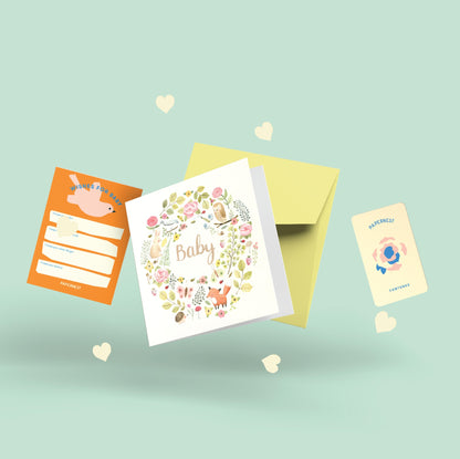 Papernest Baby Forest Creatures Card