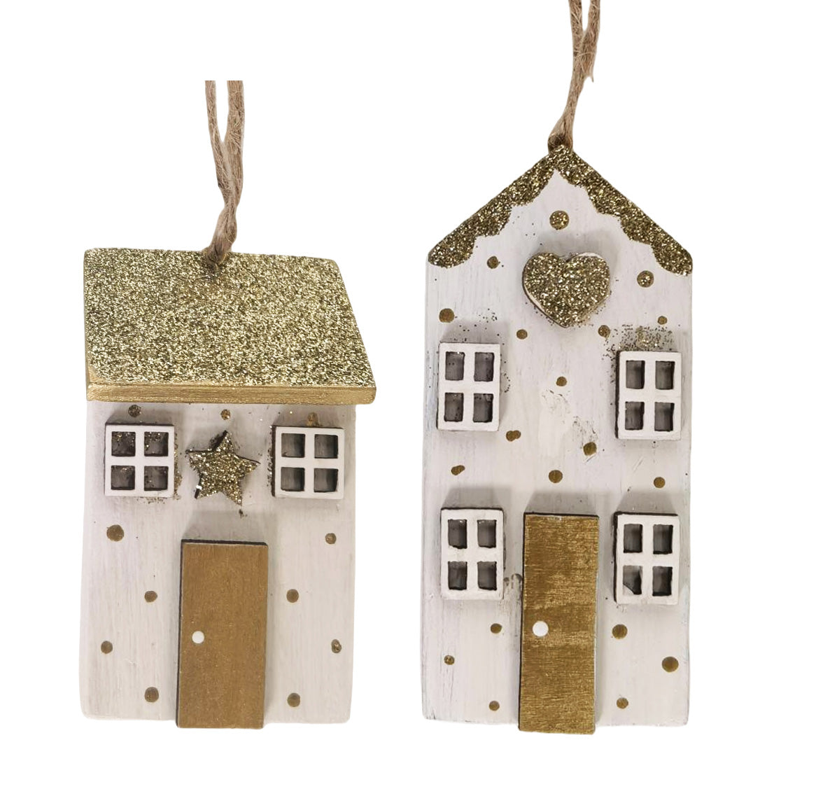 Spotty Houses Hanging Decoration