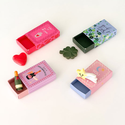 Love Heart Matchbox Memory Pink 5cm