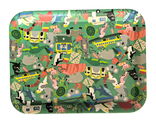 Australiana Tray Green 33cm