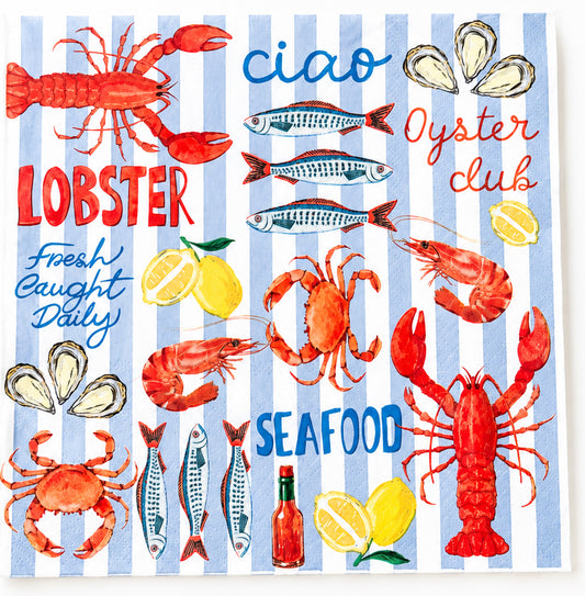 Sea Vita Napkins Blue 33cm Set of 20