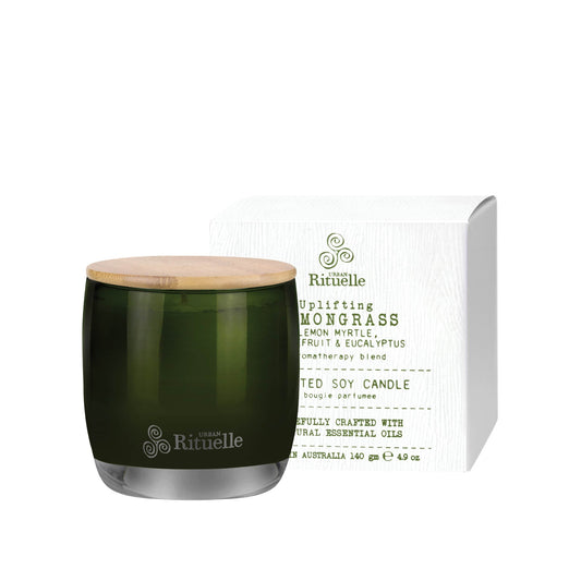 Urban Rituelle Flourish Organics Scented Soy Candle 140g - Lemongrass