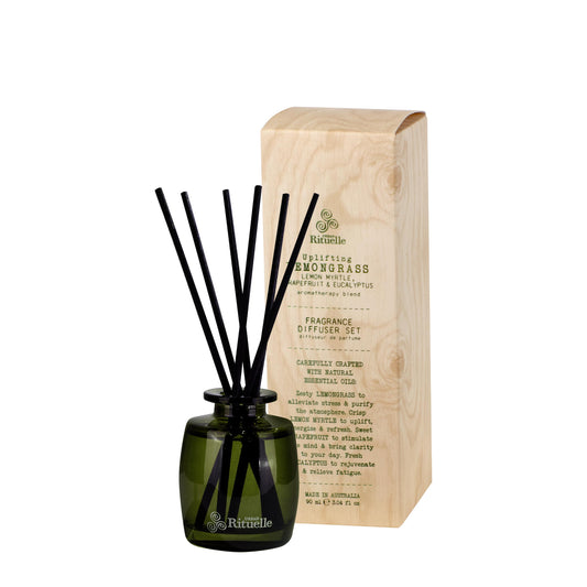 Urban Rituelle Flourish Organics Mini Diffuser Set 90ml - Lemongrass
