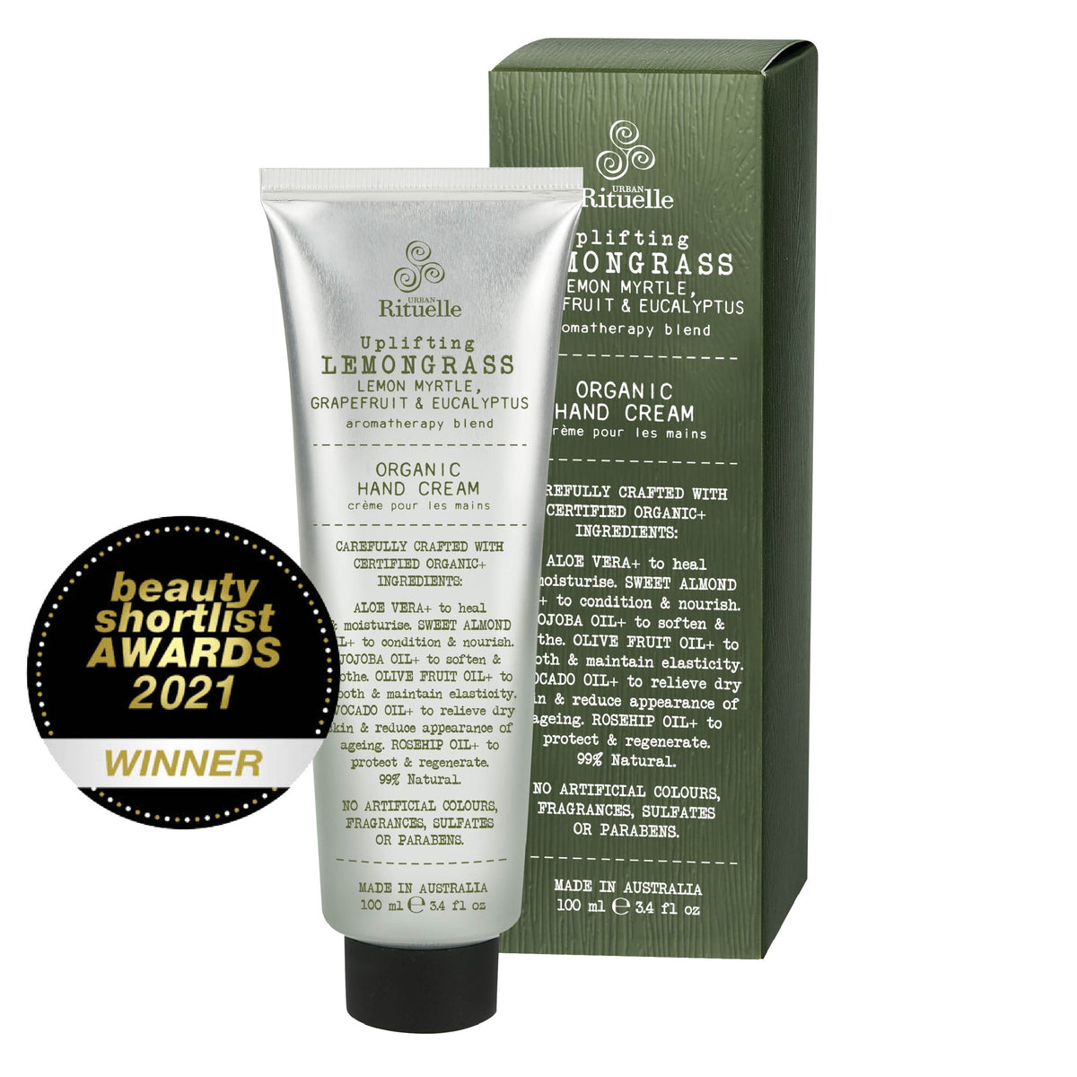 Urban Rituelle Flourish Organics Hand Cream 100ml - Lemongrass