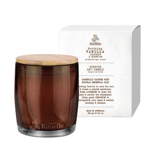 Urban Rituelle Flourish Organics Scented Soy Candle 400g - Vanilla