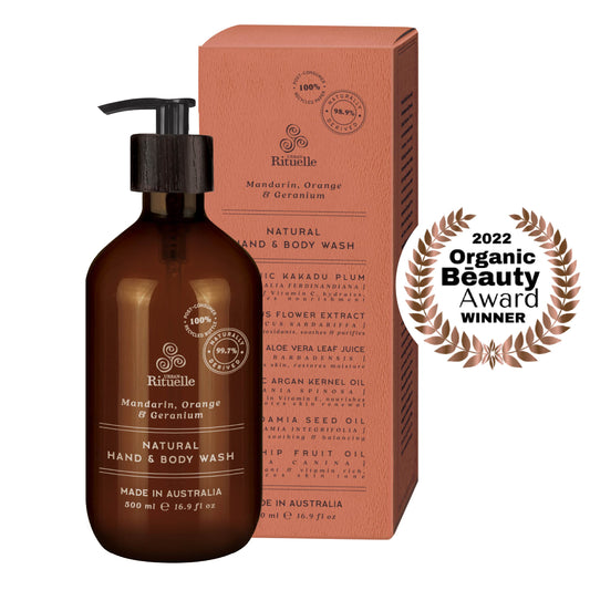 Urban Rituelle Natural Remedy Hand & Body Wash 500ml - Mandarin, Orange & Geranium