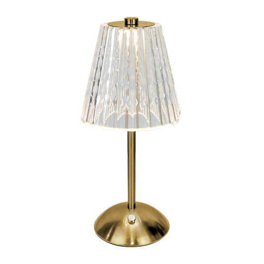 Tiffany LED USB Clear Gold Lamp