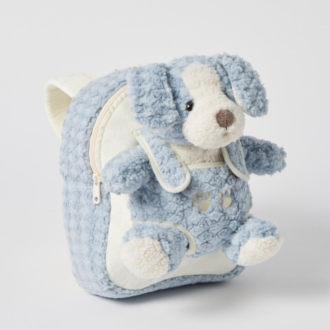 Jiggle & Giggle Plush Puppy Buddy Backpack - Blue