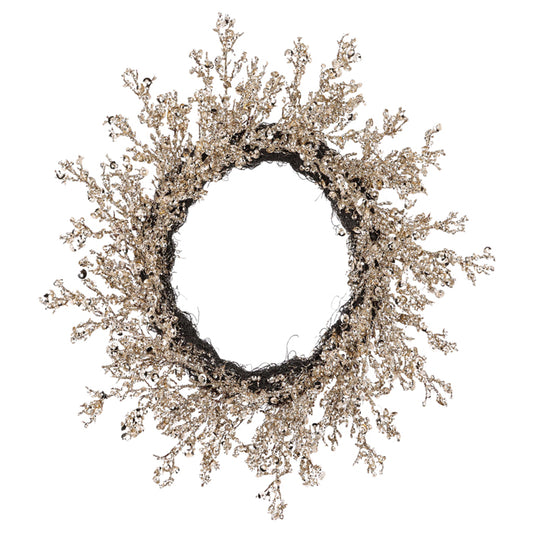 Ice Glitter Wreath Champagne Large